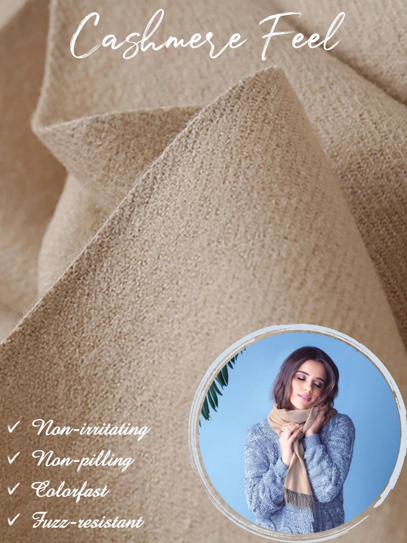 OHAYOMI Pashmina Shawl Wraps Cashmere Feel Scarves Winter Warm Soft Fashion Scarf for Women Evening Dresses Wedding Bridal Bridesmaid Gifts Travel Blanket - Image 4